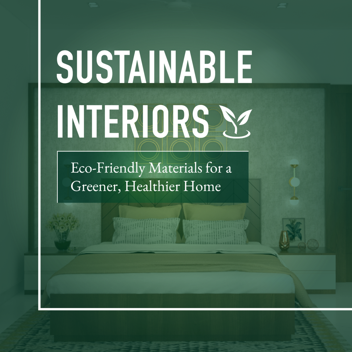 Eco-friendly, sustainable interior with natural materials